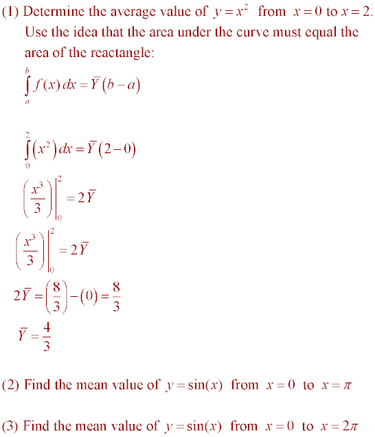 Lesson 104 Average Value of a Function
