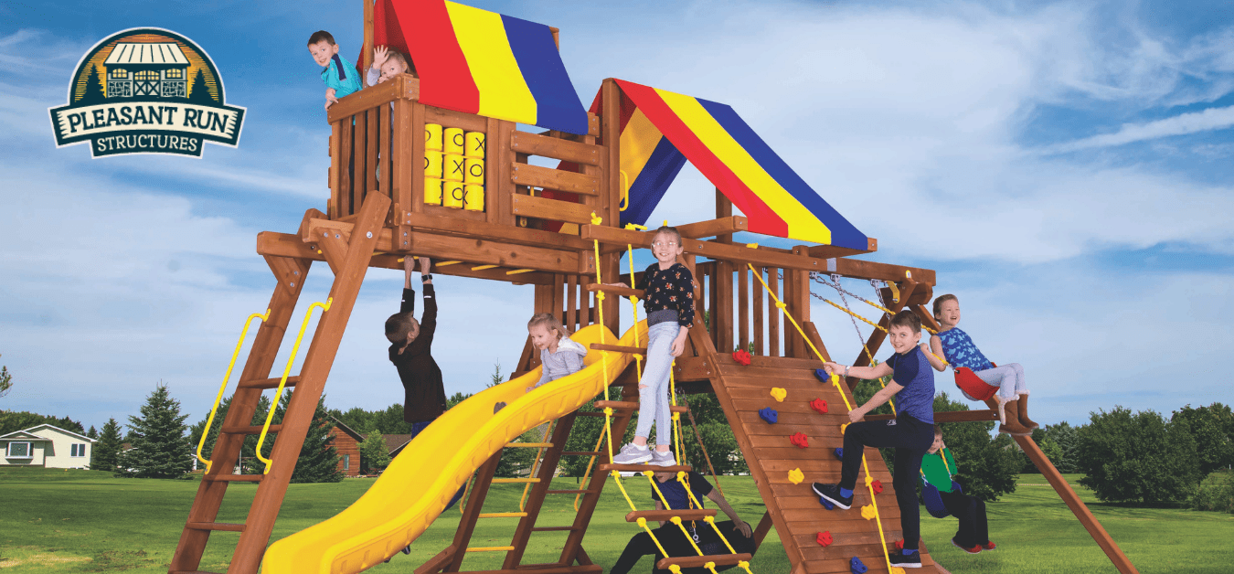 All About Circus Castle Rainbow Swing Sets in New Jersey