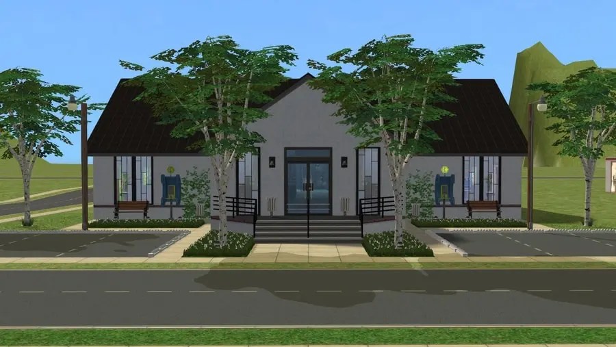 Maxis Lot Makeover Interctive Arcade Teen Hangout for Sims 2