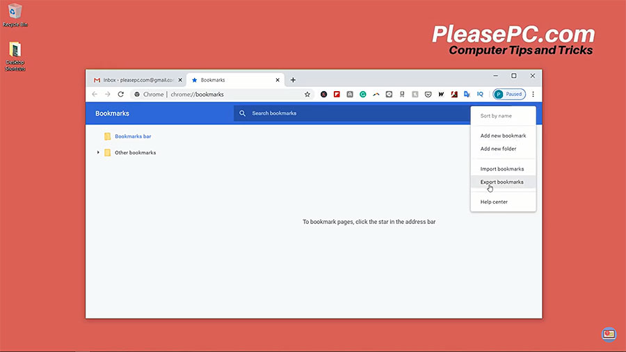 How to Export Chrome Bookmarks as an HTML File Please PC