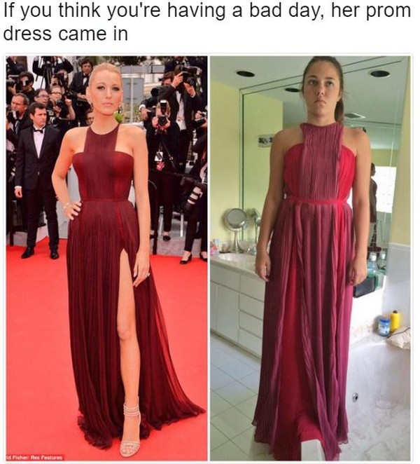 Prom dresses ordered online gone wrong Ladies wear shop names