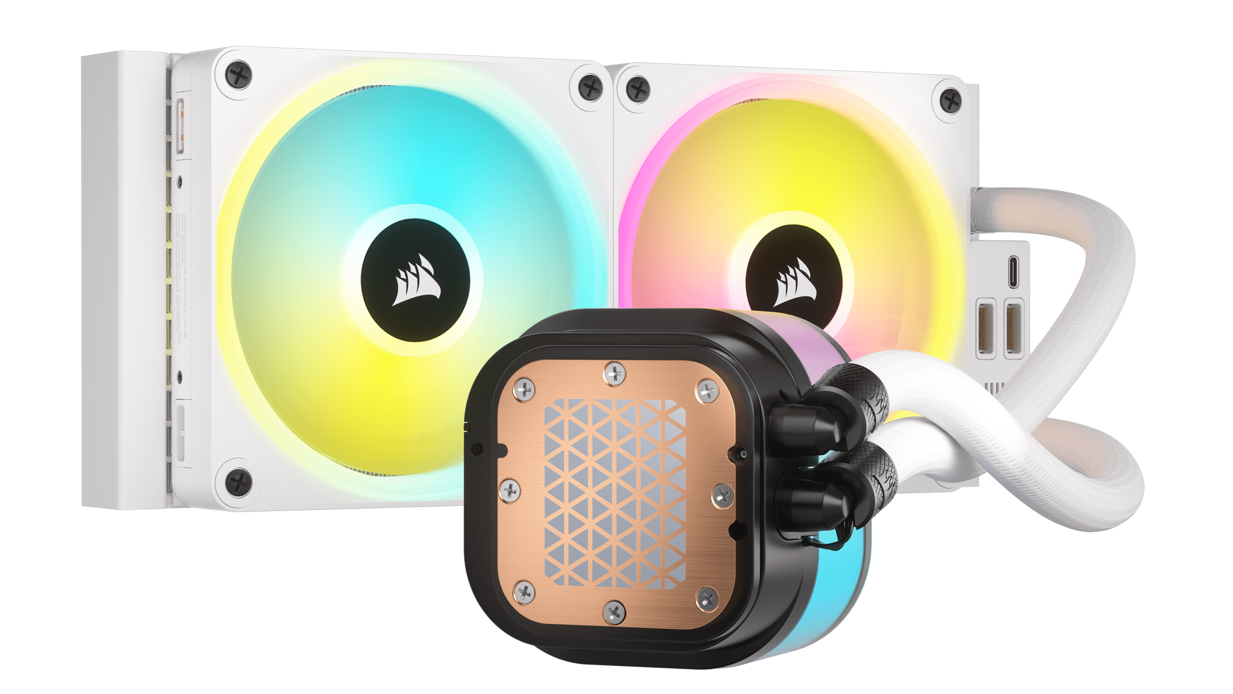 Corsair iCUE LINK H100i RGB 240mm AIO Liquid CPU Cooler White PLE Computers