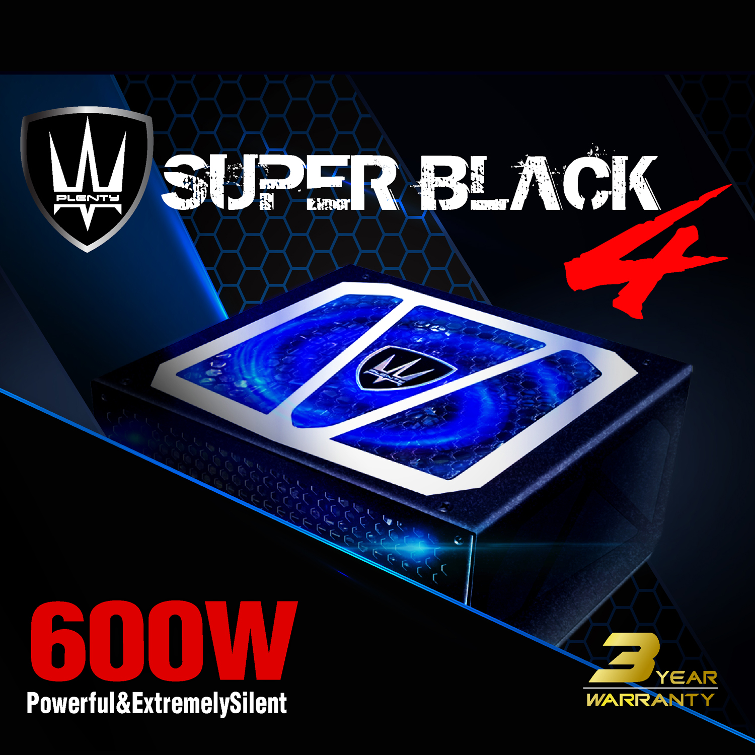 Super Black 4 Power Supply 600W