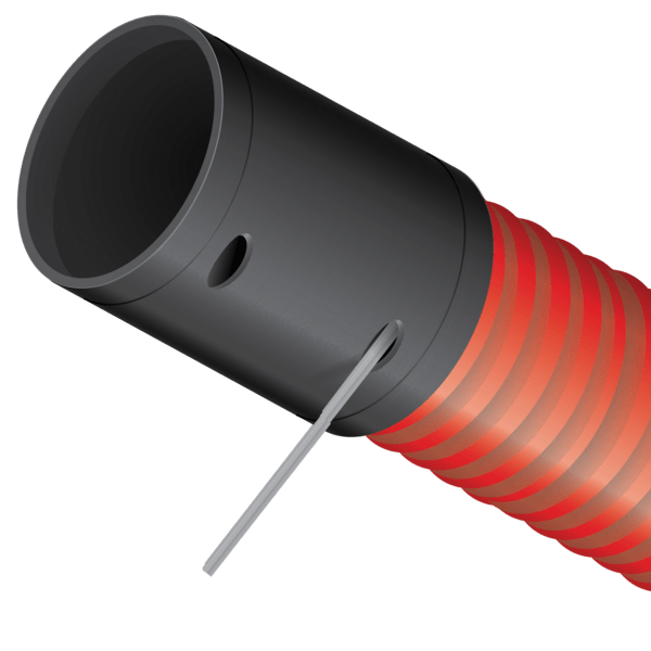 SmoothCor Flex 2” Red Coil DuraLine Conduit Duct Pipe Outdoor Duct