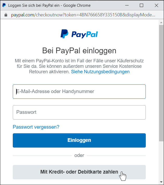 Anmeldung zum OnlineSeminar ohne PaypalAccount Martin Plewa Akademie