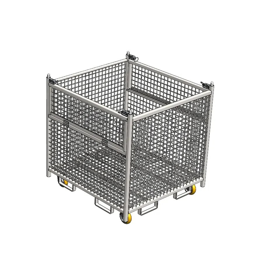Custom Wire Basket with Casters