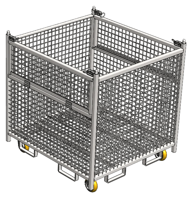 Custom Wire Basket with Casters