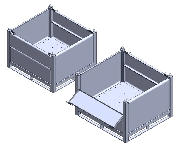 Metal Stacking Bins Returnable Packaging