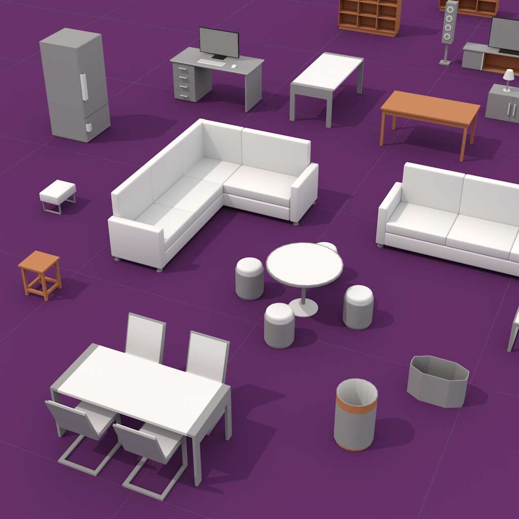 LOW POLY FURNITURE PACK (UNITY) PLEXUS GAME