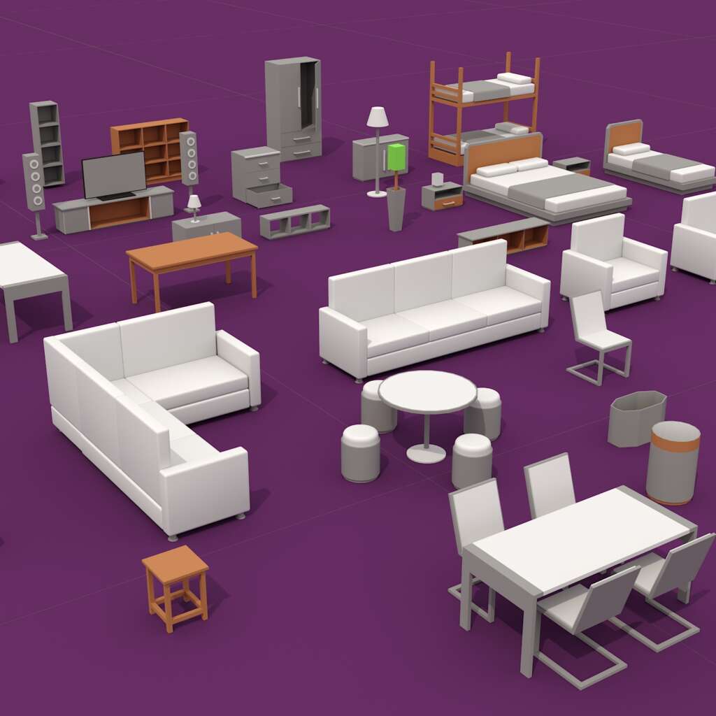 LOW POLY FURNITURE PACK (UNITY) PLEXUS GAME