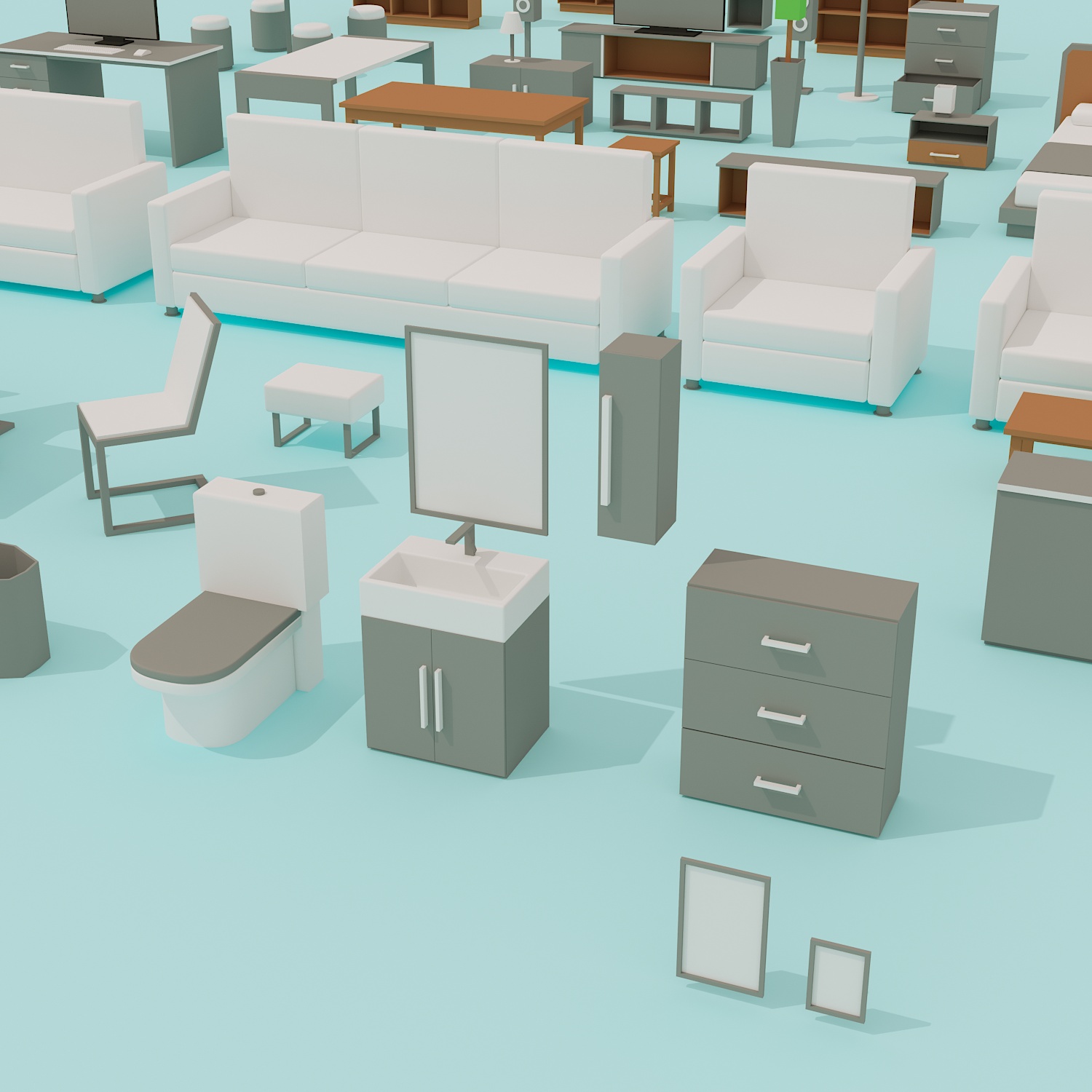 LOW POLY FURNITURE PACK (UNITY) PLEXUS 3D ASSET STORE