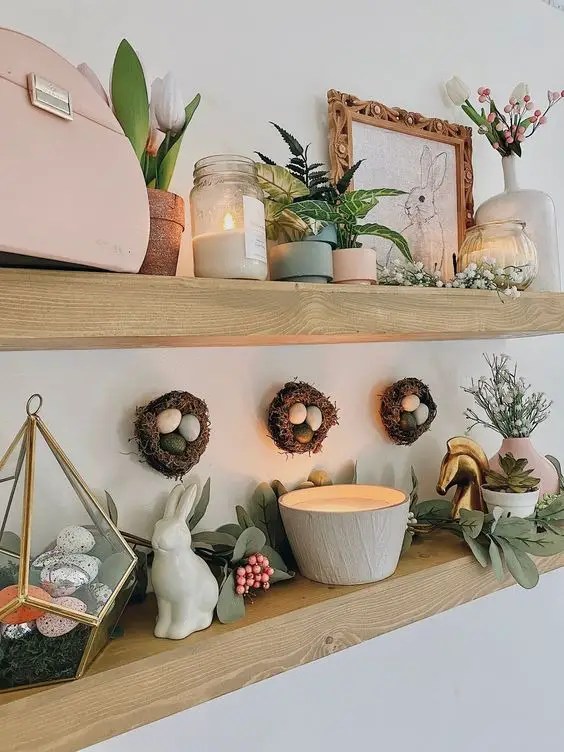 Chic Spring Shelf Decor Ideas for a Refreshing Home Look 2024