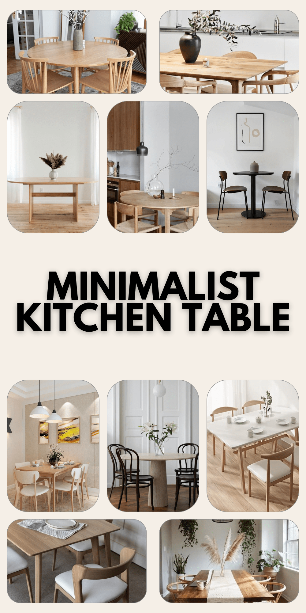 Chic Minimalist Kitchen Tables for Modern Small Spaces Decor