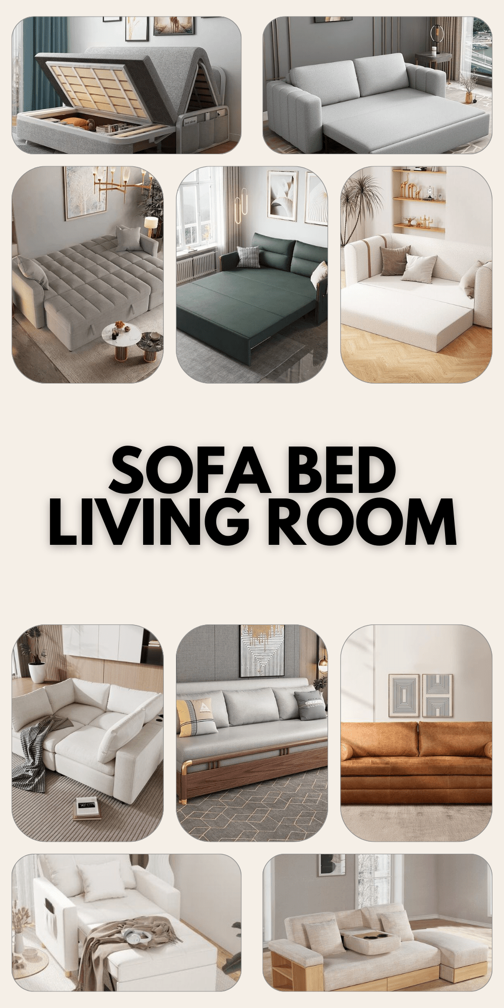 Versatile Sofa Bed Living Room Designs for Modern Homes Stylish