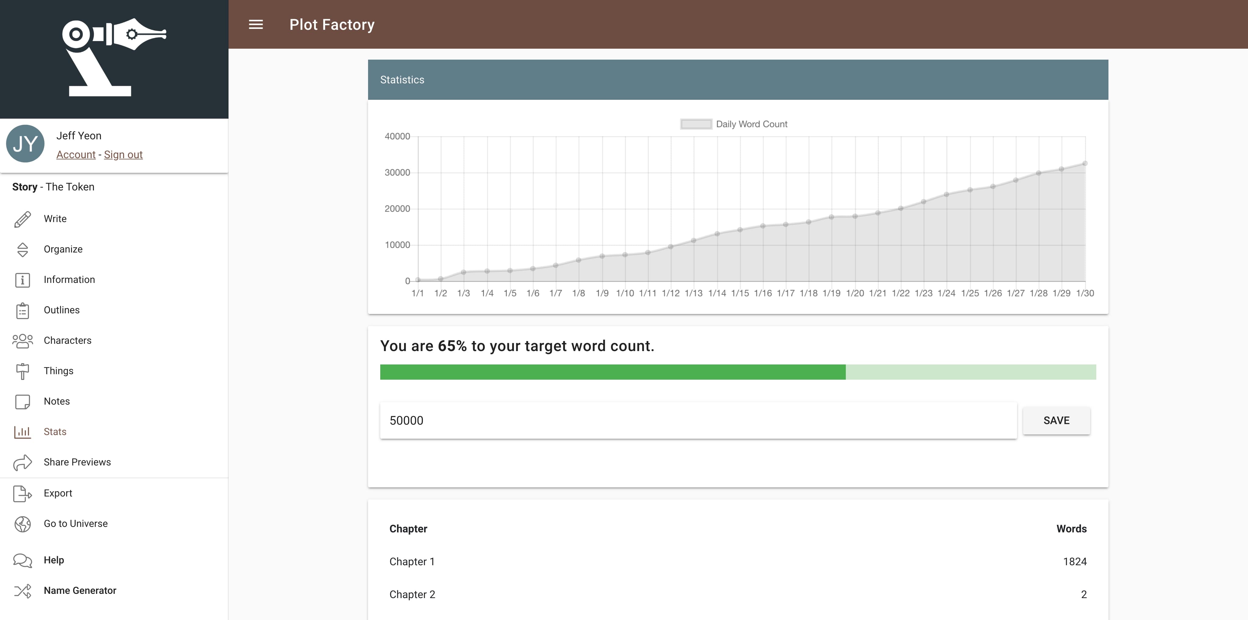 Online Story Planner Plot Factory