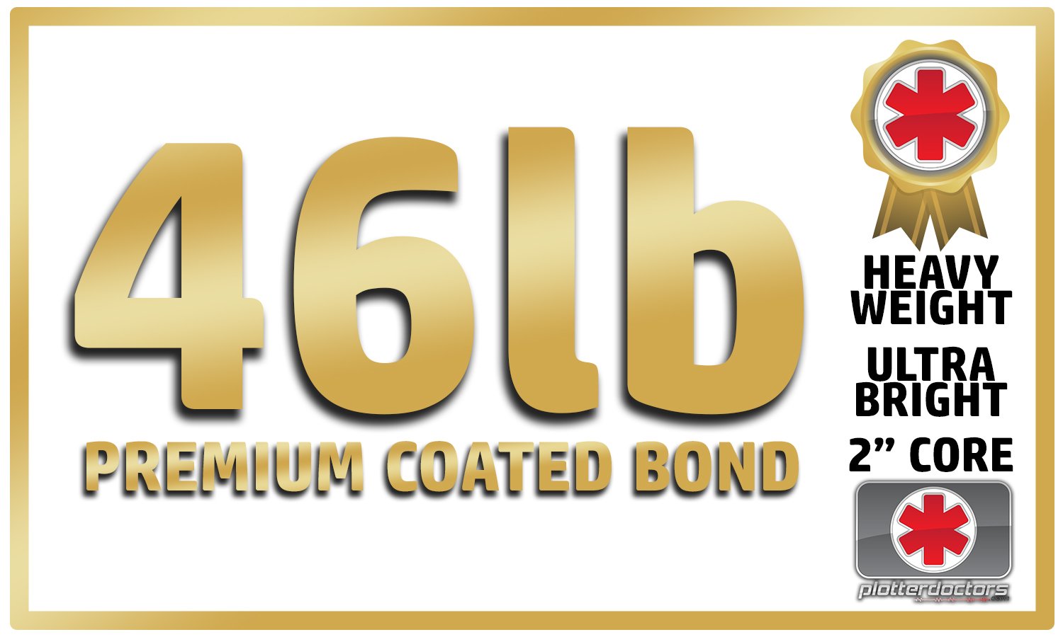 46lb Premium Heavyweight Coated Color Bond on 2" core Commercial