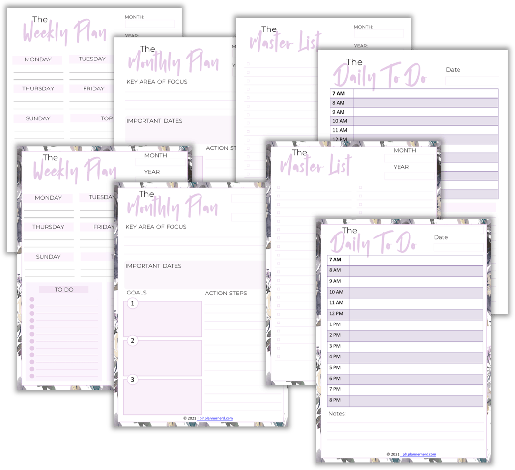 Mini Planner Kit The Planner Nerd PLR Products