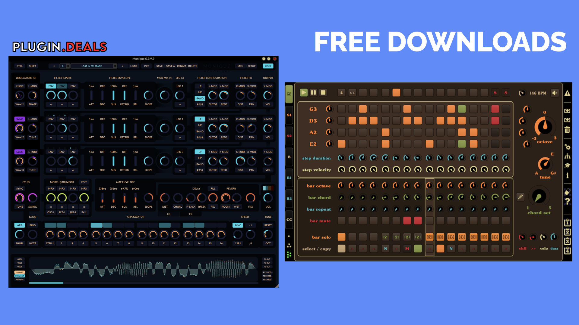 Monoplugs Monique Synthesizer & BStep Sequencer Plugins Are Now Free