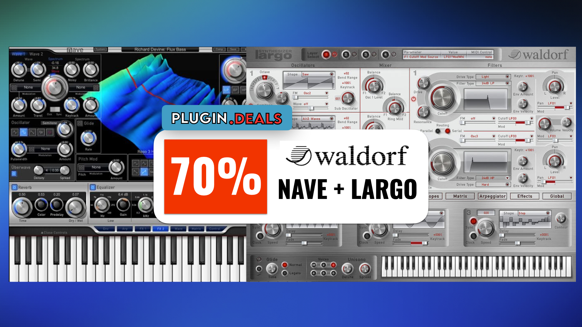 Save 70 off on Waldorf Nave & Largo Synthesizer plugins, Plugin Deals