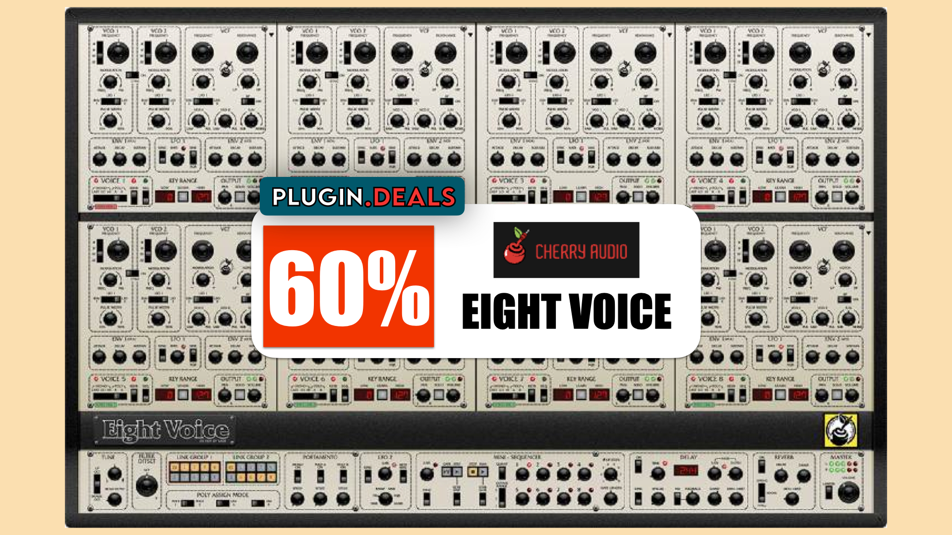 Cherry Audio Eight Voice, Oberheim Synthesizer emulation now 15,99€ (60