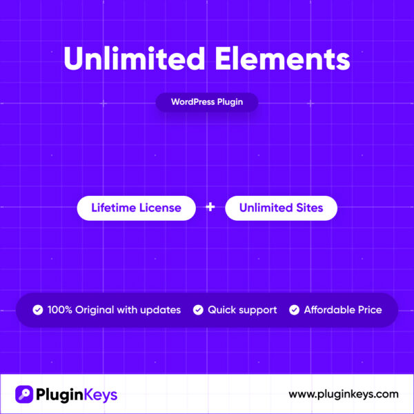 Unlimited Elements Original Lifetime License Key (with Autoupdates