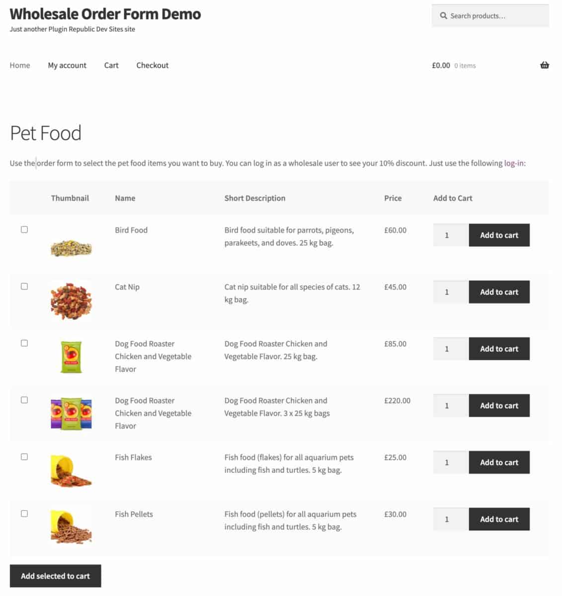 How to create a wholesale order form in