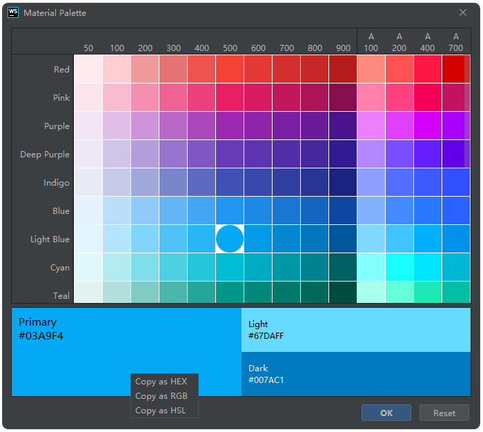 Material Design Color Palette IntelliJ IDEs Plugin Marketplace