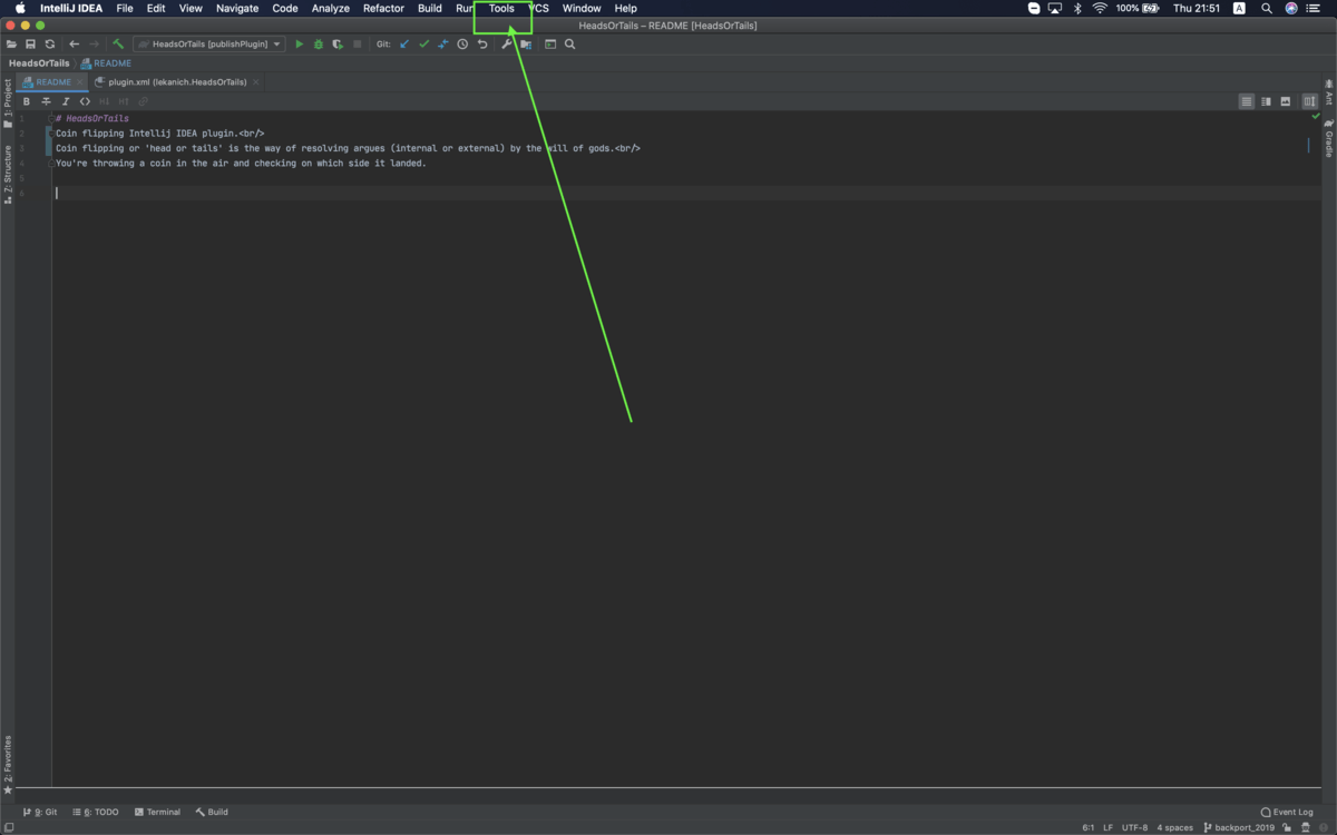 Heads or Tails IntelliJ IDEs Plugin Marketplace