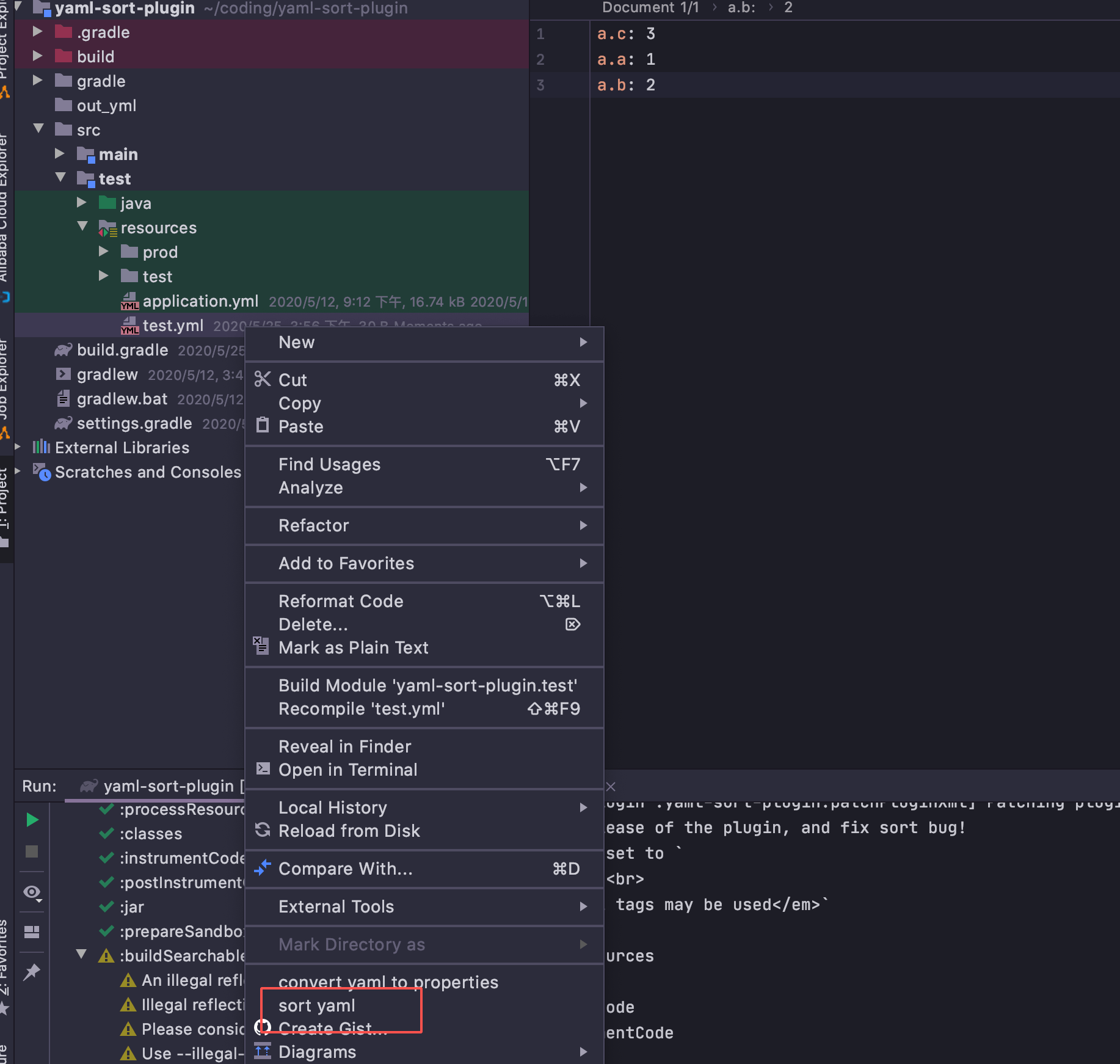 yaml sort IntelliJ IDEs Plugin Marketplace