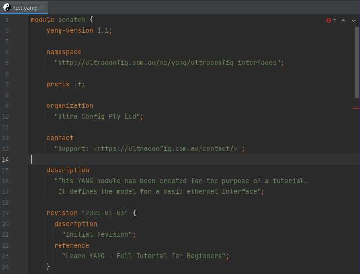 Yang Data Modeling Language IntelliJ IDEs Plugin Marketplace