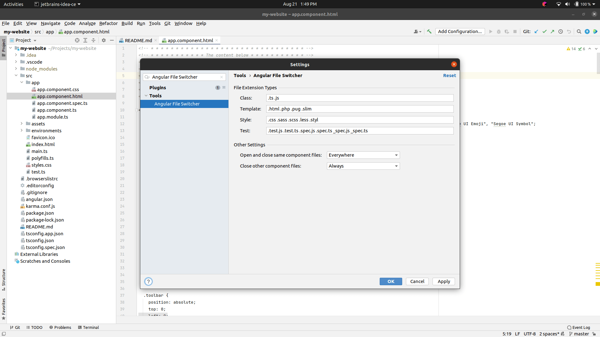 Angular File Switcher IntelliJ IDEs Plugin Marketplace