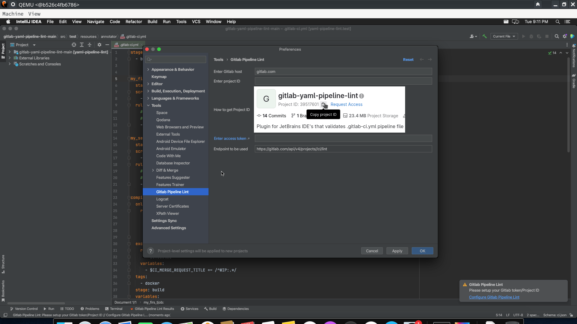 Gitlab Pipeline Lint IntelliJ IDEs Plugin Marketplace