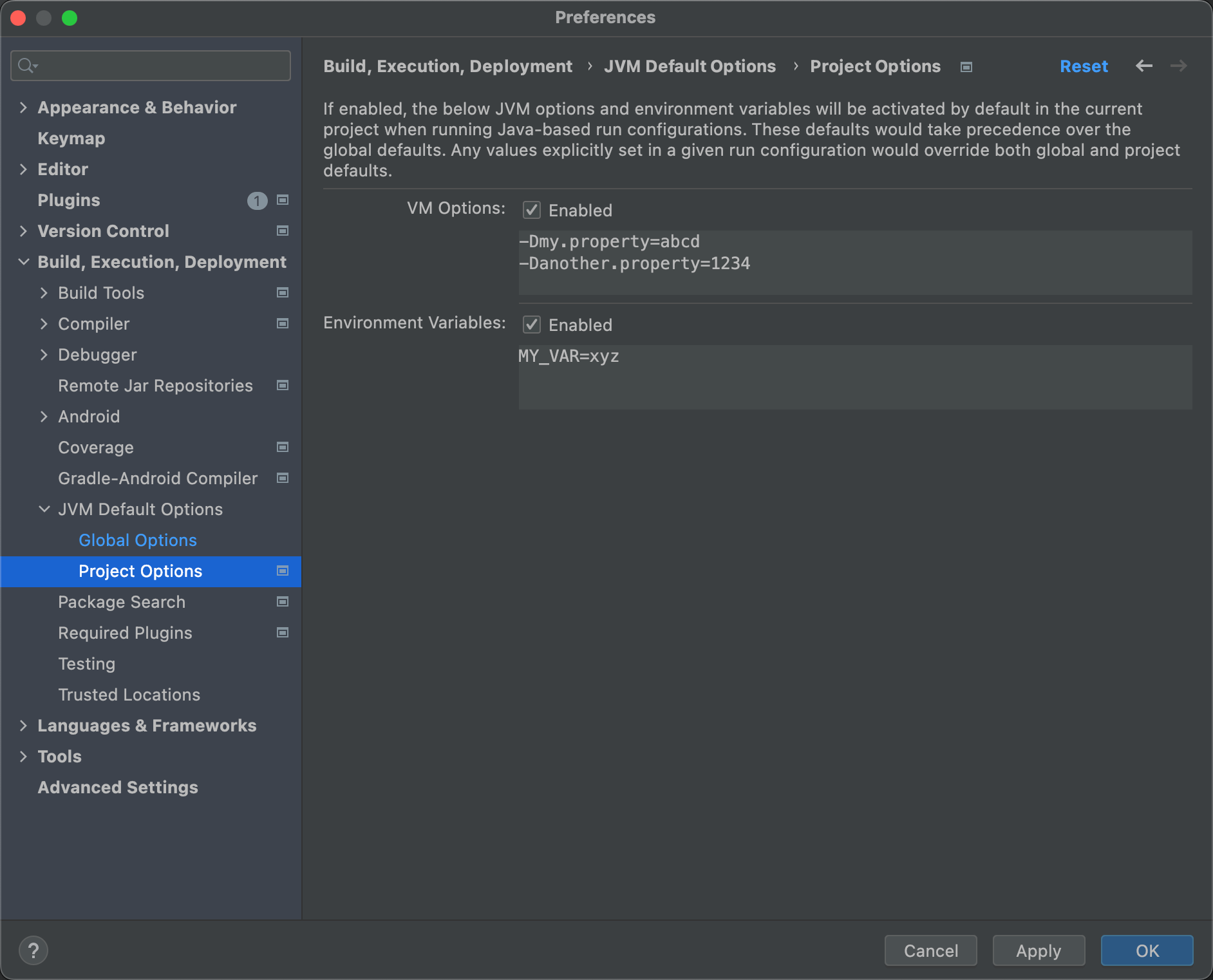 JVM Default Options IntelliJ IDEs Plugin Marketplace