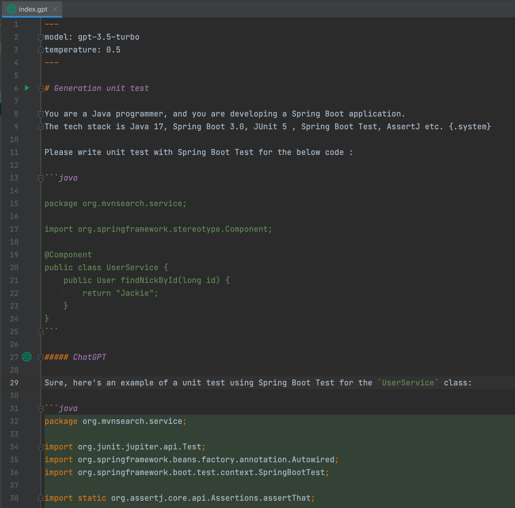 ChatGPT with Markdown IntelliJ IDEs Plugin Marketplace