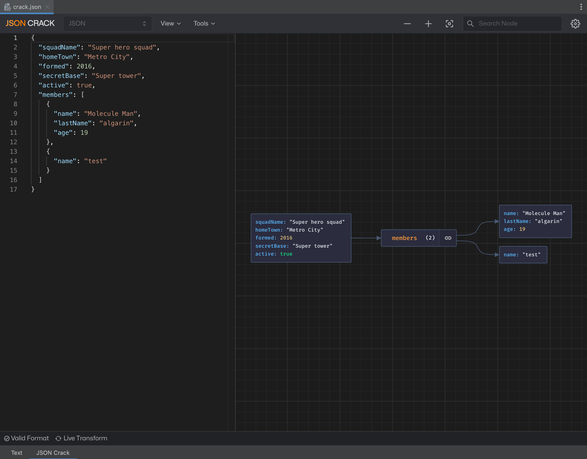 JSonCrack IntelliJ IDEs Plugin Marketplace