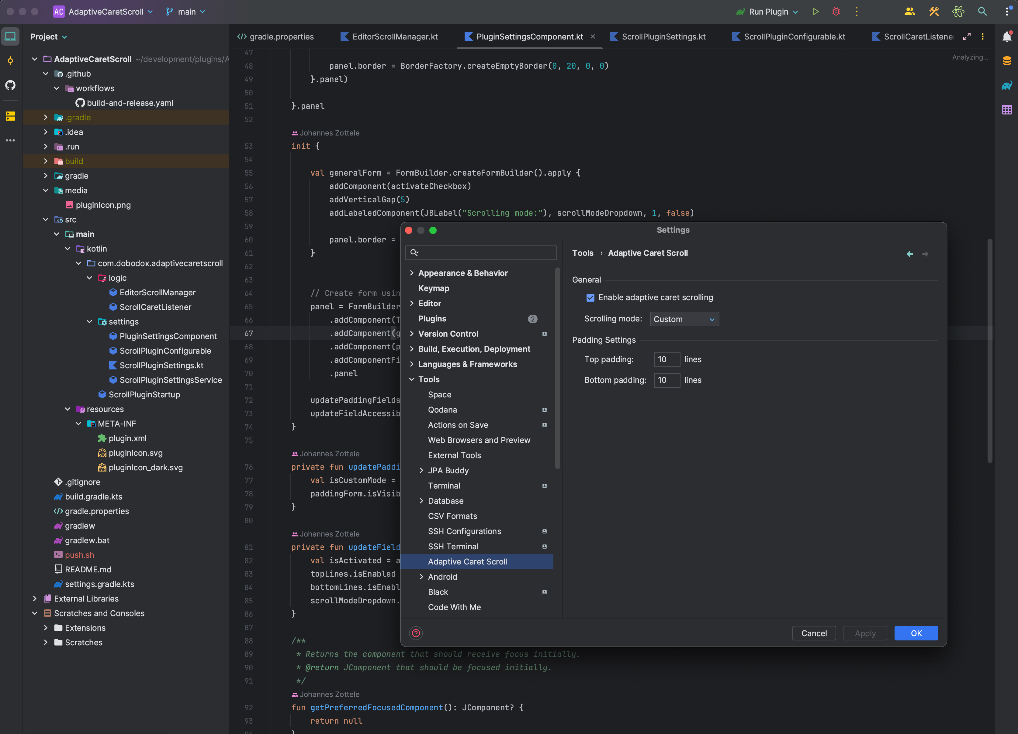 Adaptive Caret Scroll IntelliJ IDEs Plugin Marketplace