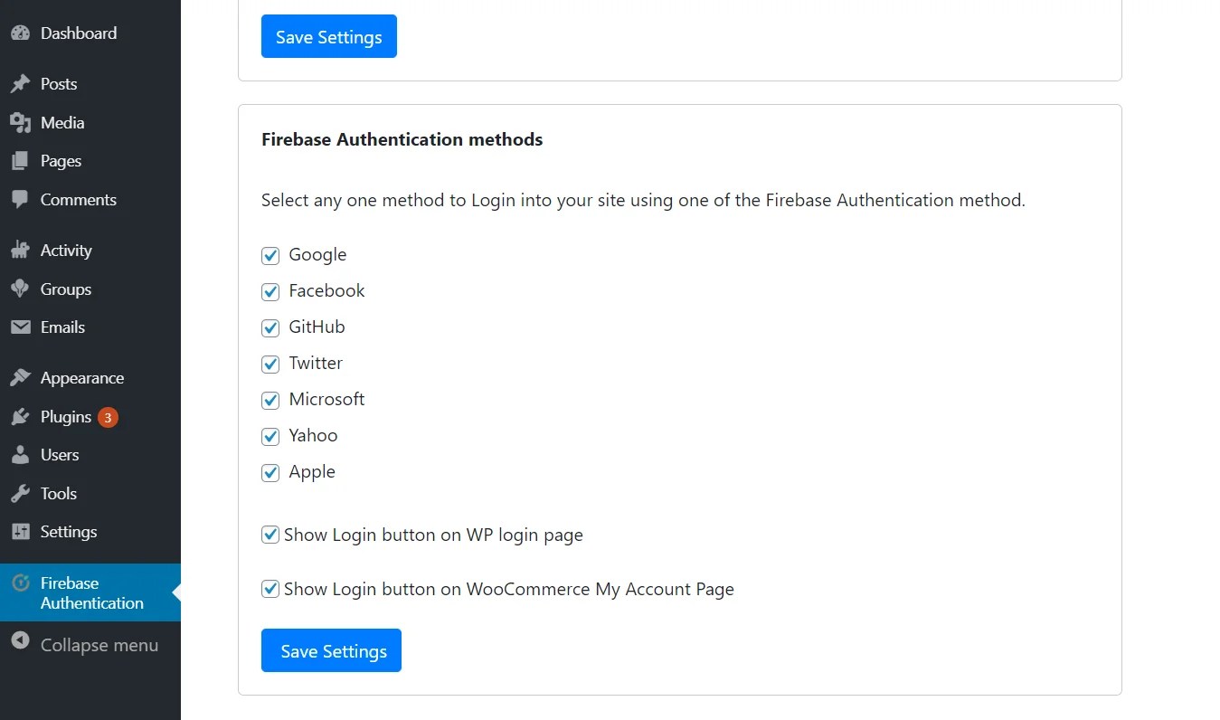 Firebase Social Login for WordPress Firebase Authentication