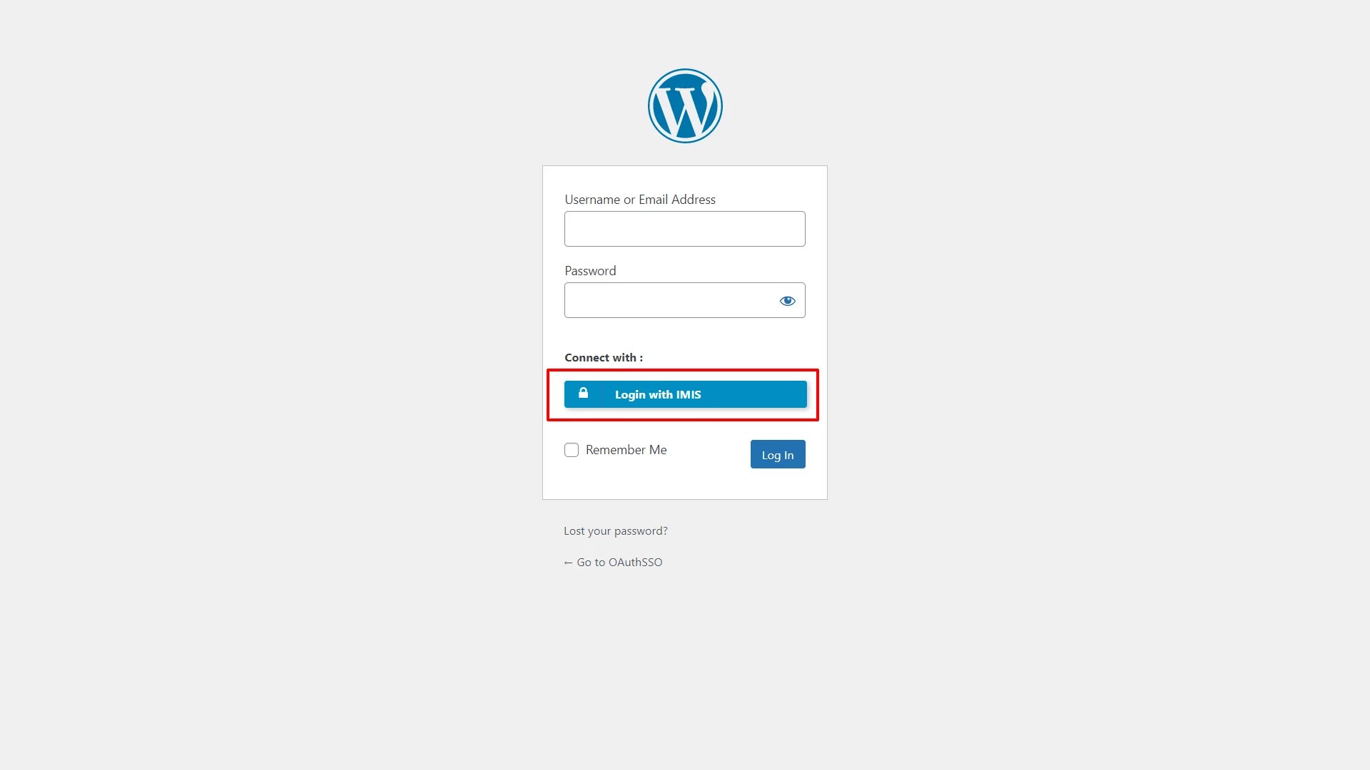 IMIS WordPress Login using OAuth Single SignOn (SSO)