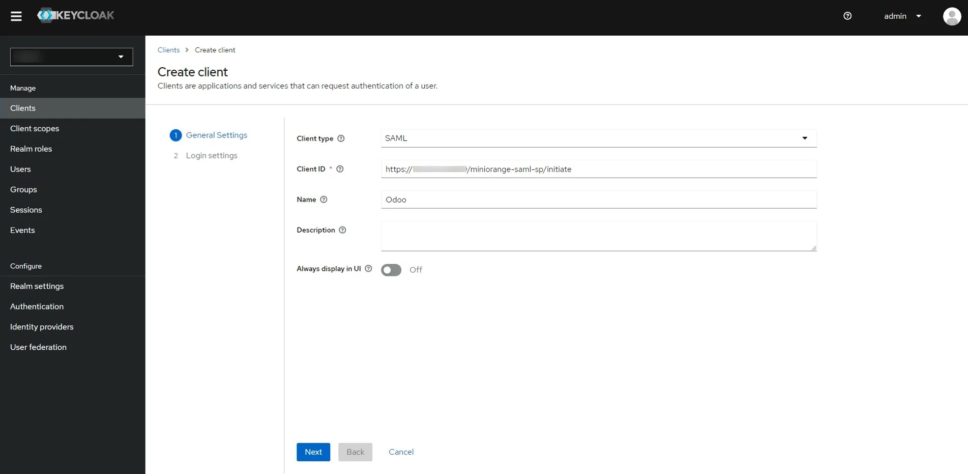 Odoo Keycloak Single Signon using Keycloak as IDP