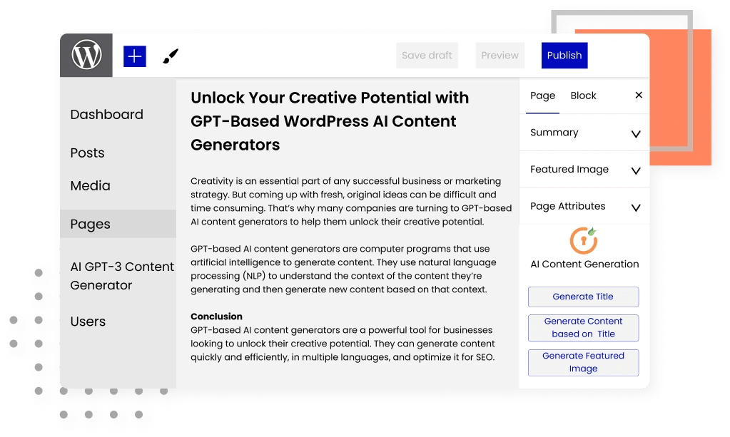 WordPress GPT Content Generation for WordPress