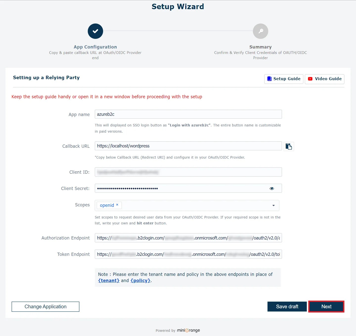 Azure B2C Single SignOn (SSO) WordPress OAuth Azure B2C SSO