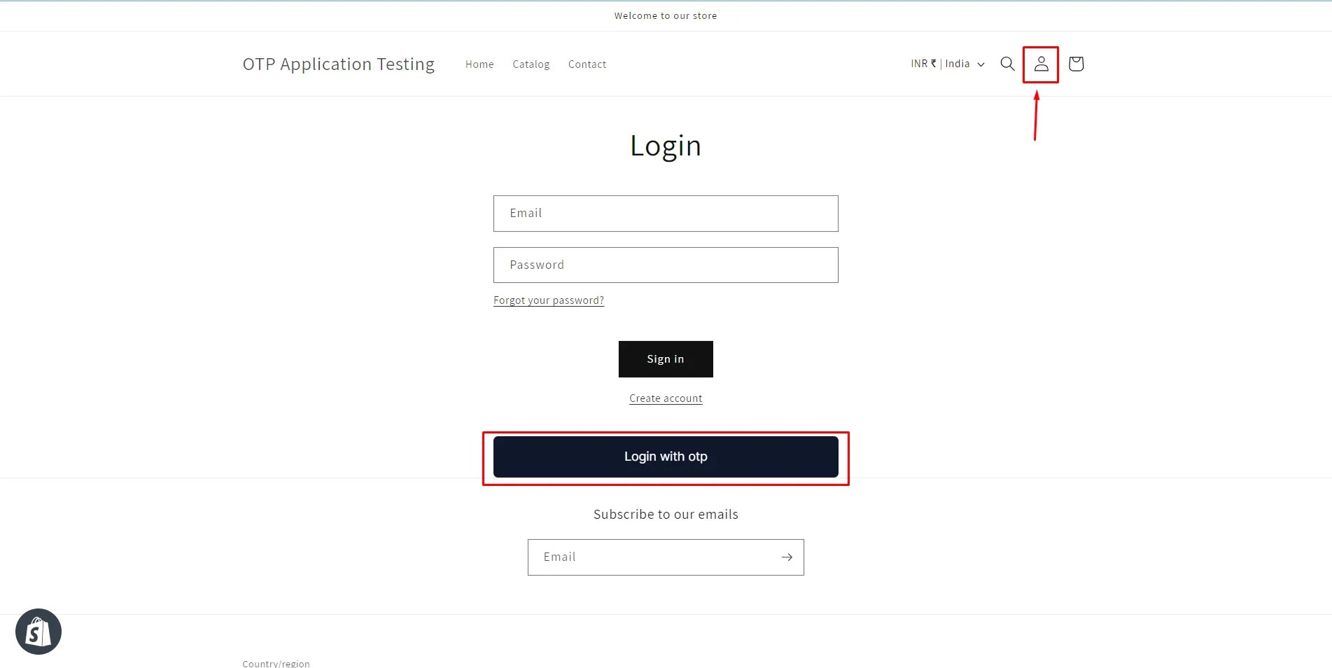 Step by step guide to setup OTP Login on Shopify Store