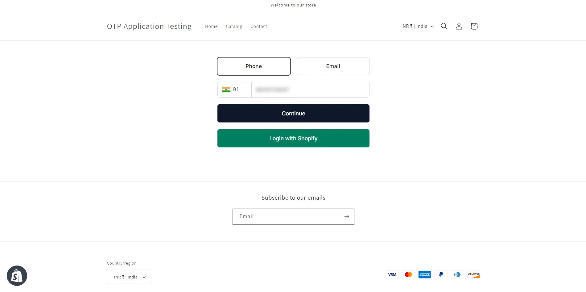 Step by step guide to setup OTP Login on Shopify Store