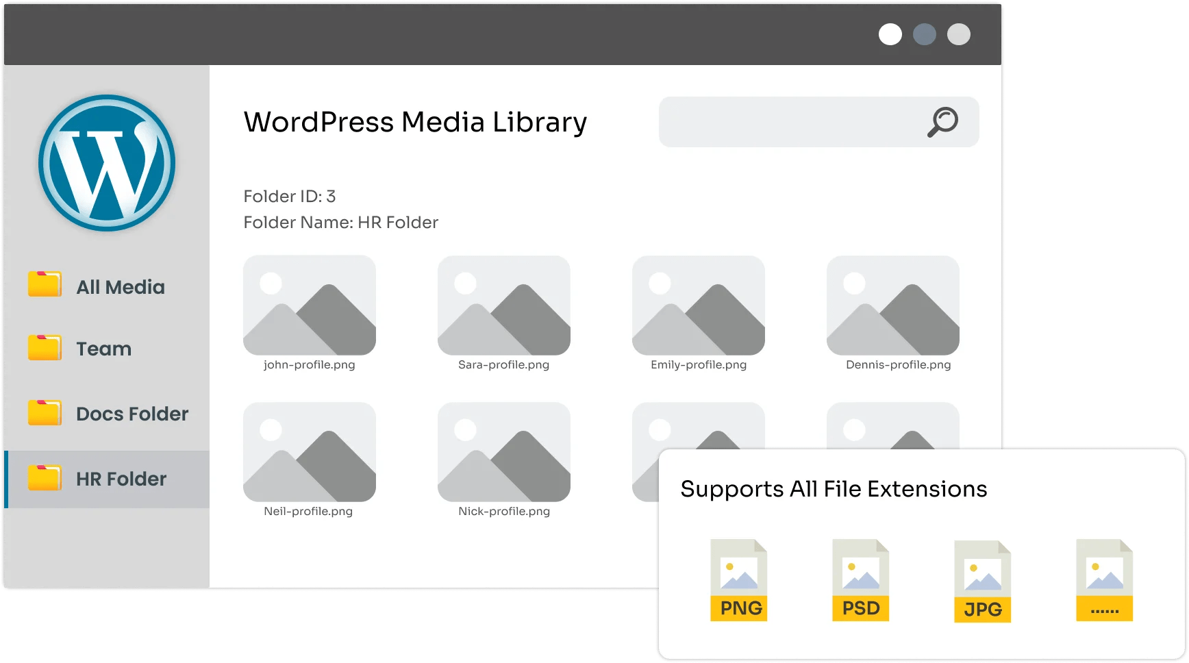 WordPress Media Management & File restrictions Media access control
