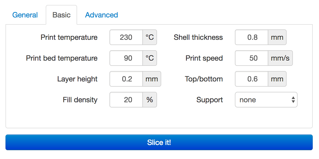 Full-featured Slicer