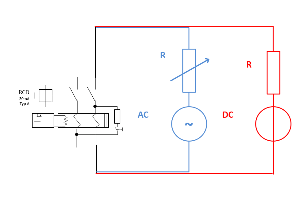 Rcd schaltzeichen Aufbau eines FI Schutzschalters
