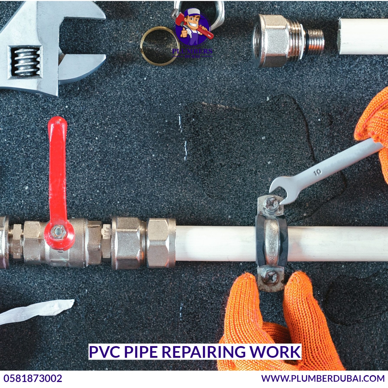 PVC Pipe Repairing Work 0581873002 Plumber Dubai