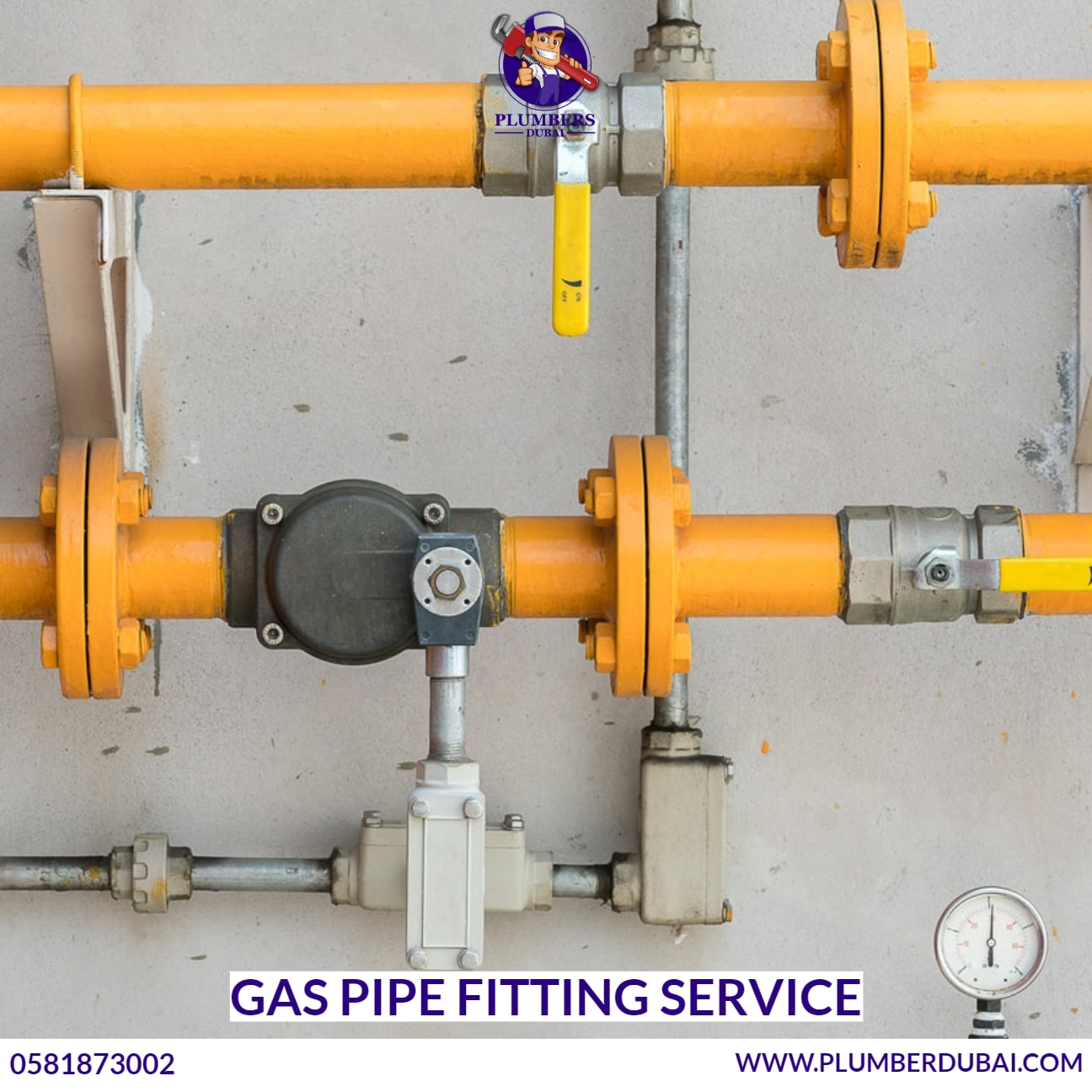 Gas Pipe Fitting Service 0581873002 Plumber Dubai