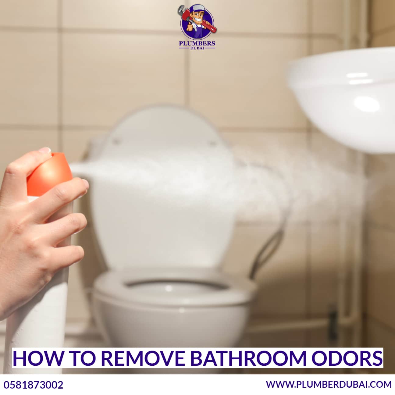 How to Remove Bathroom Odors 0581873002 Plumber Dubai