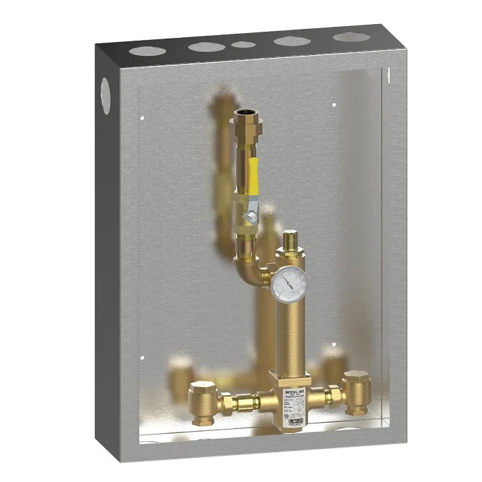 Lawler 86006 Cabinet With 802 High-Low Mixing Valves – plumbEstore